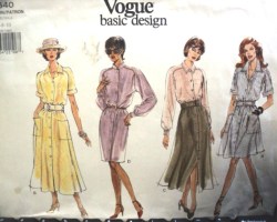 1640 SS-LS INSET WST FLARE OR NOT SHIRTWAIST DRESS PATTERN 6-10